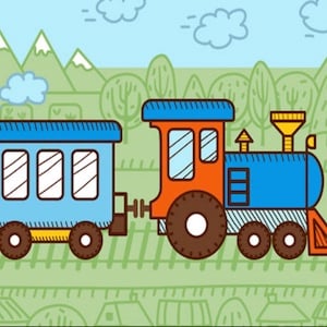 train coloring pages online game