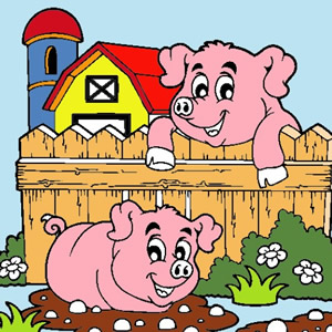 farm coloring digipuzzle