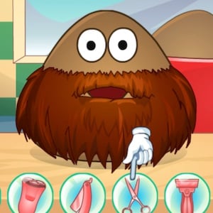 pou shave time game online