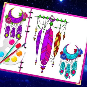 dream catcher coloring book game online