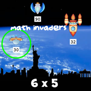 math invaders times table game