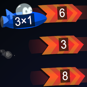 multiplication space race game online