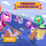 PENGUIN CANOE RACE: Two-Digit Multiplication