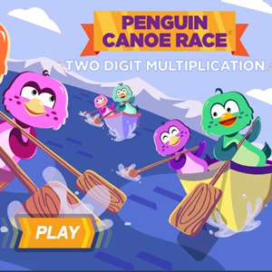 penguin canoe race game