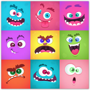 monster color fill game