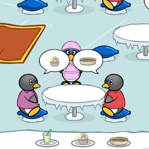 🕹️ Play Penguin Cafe Game: Free Online Restaurant Service Waiter