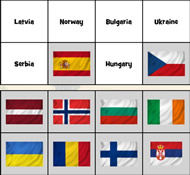 Europen Flags Quiz   - Brain Games Online